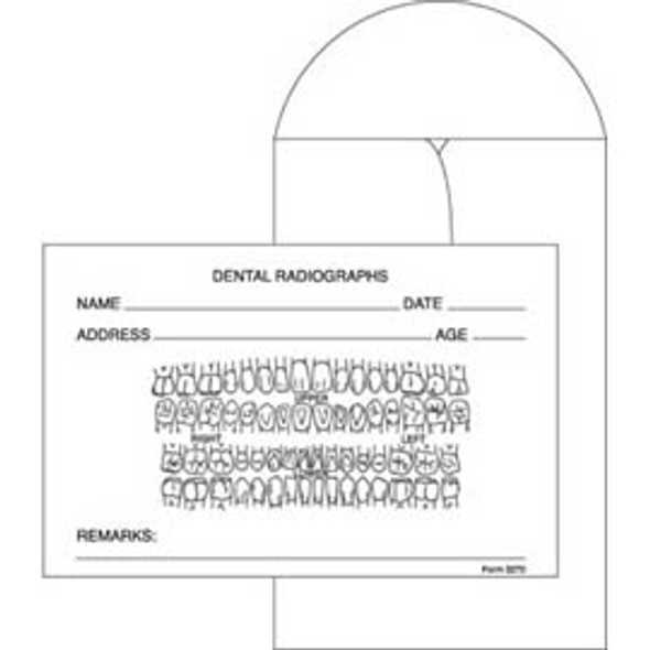 Dental X-ray Bit Plt Pocket - 2-1/4'' x 3-1/2'' - 500/Box