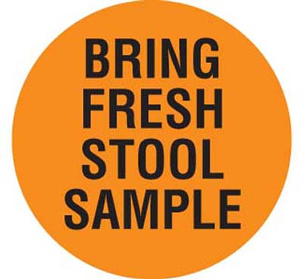 Bring Stool Sample 1" Diameter Fl-Orange