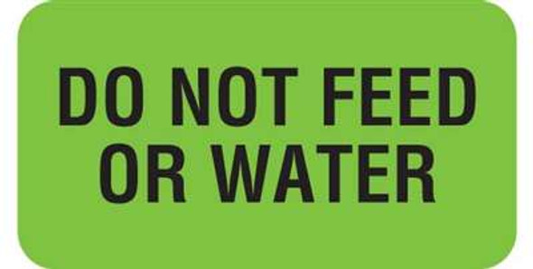 Do Not Feed/Water 1-5/8"x7/8" Fl-Green