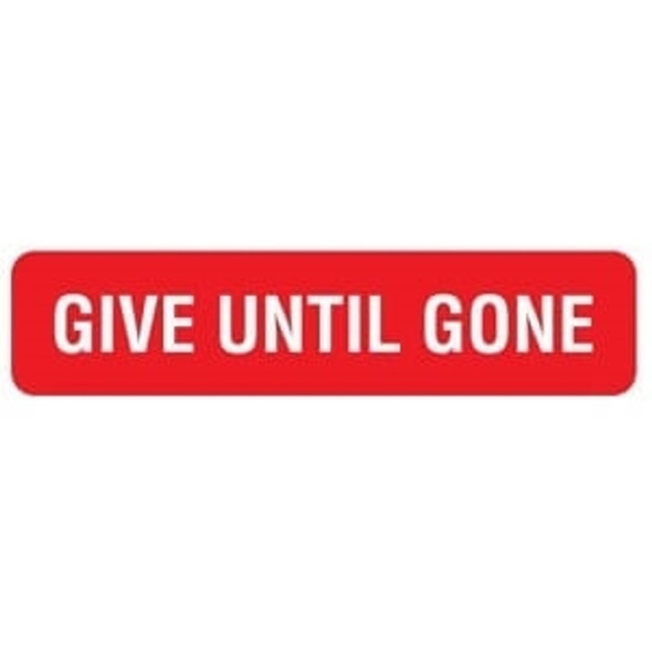 Give Until Gone 1-5/8"x3/8" Red/White