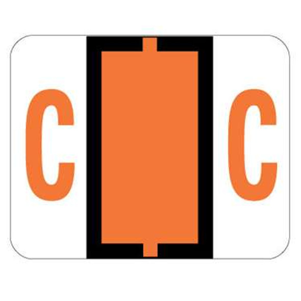 Smead Compatible Alphabetic Labels - BCCS Series Match (Sheets) "C"- Dk. Orange