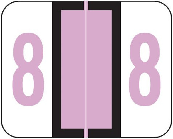 TAB Numeric Label  - TPNV Series (Rolls) - 8 - Lilac