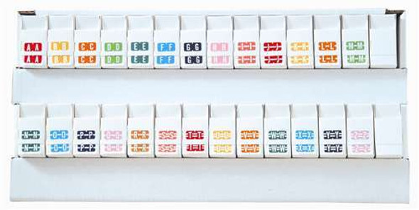 TAB Alphabetic Labels - TBAV Series (Rolls) *Complete Set A-Z Includes Tray