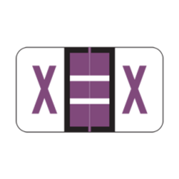 POS Alphabetic Labels - 3400 Series (Rolls) X- Purple