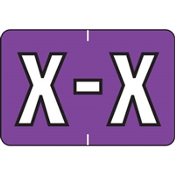 Barkley Systems Alphabetic Labels - FABKM Series (Rolls) X- Purple