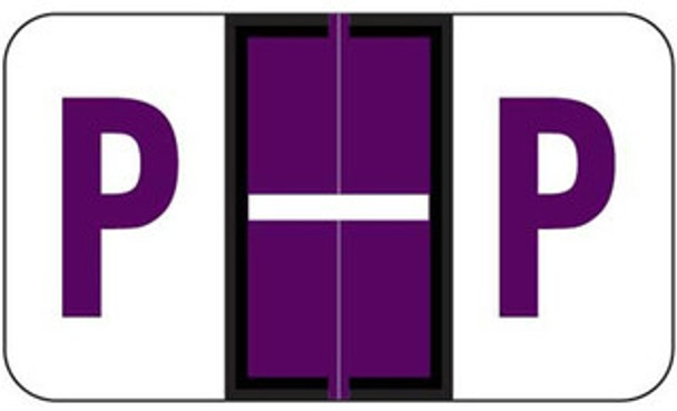 JETER Alphabetic Labels - 5100 Series (Sheets) - P - Purple