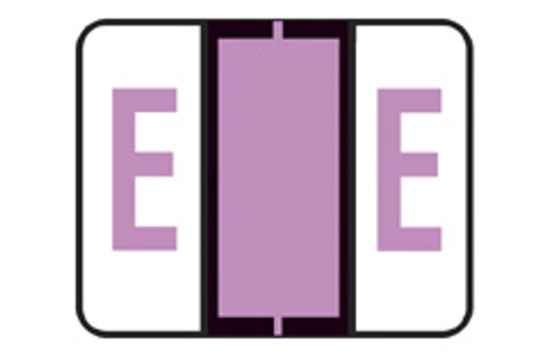 Amerifile File Doctor Alpha Labels - Letter "E" - Lavender - 1" H x 1-1/4" W - 500/Roll