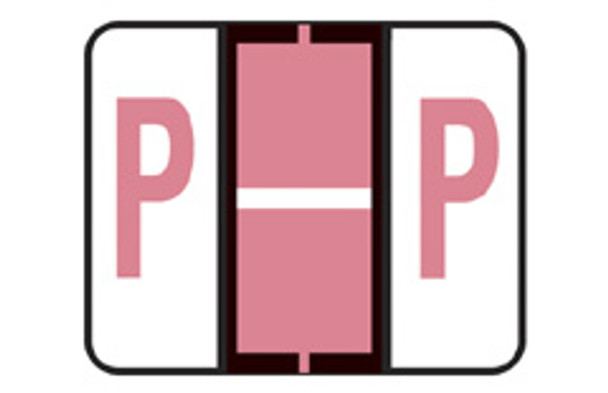 RL-PINK Letter "P" - File Doctor Series - 1" H x 1 1/4" W - 500/Roll