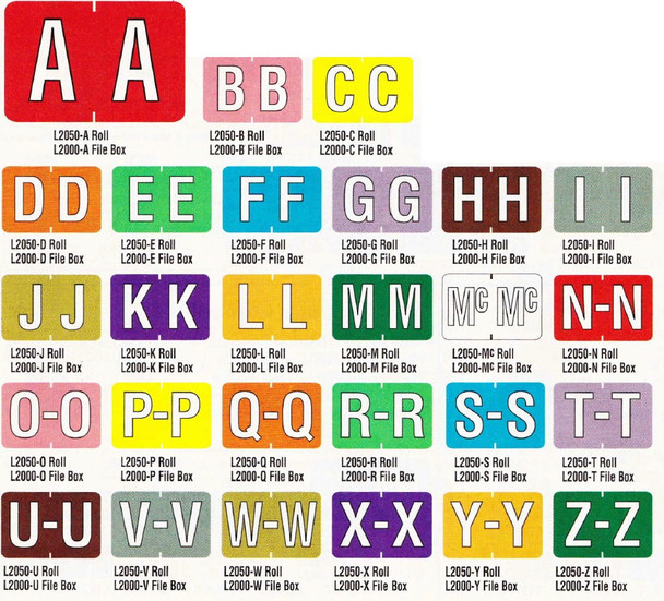 AmeriFile Sycom & Barkley Compatible Alpha Labels - Letter J - Brown - 1 1/2 W x 1 H - Roll of 500