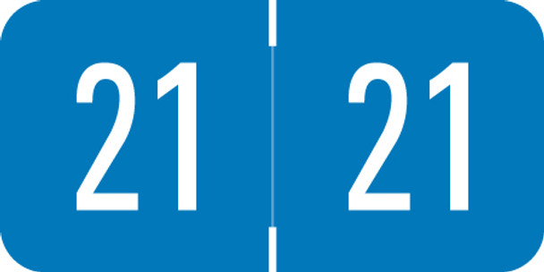 VRE / GBS Yearband Label (Rolls) - 2021 - Blue - 3/4" H x 1 1/2"