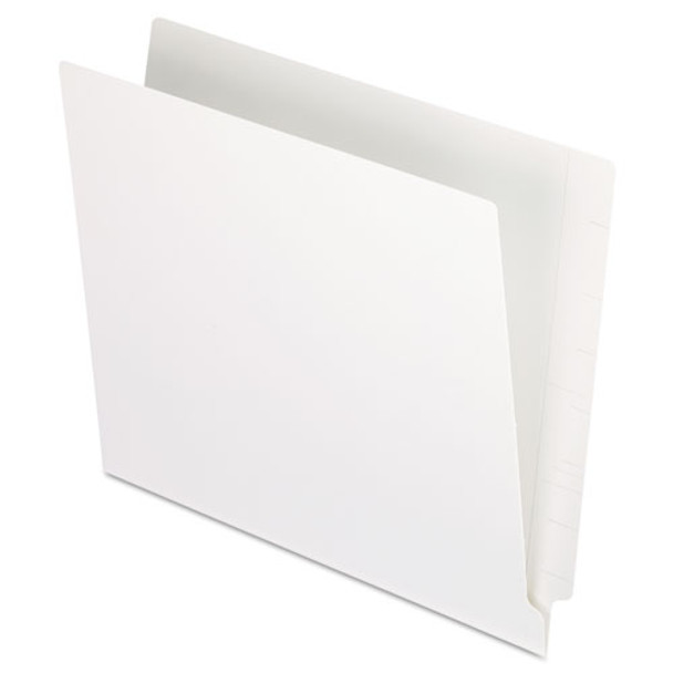 White End Tab File Folder with Fasteners in Positions 5 & 7 - Color White - Letter Size - 14 pt - Reinforced Tab - Full End Tab - Carton of 250