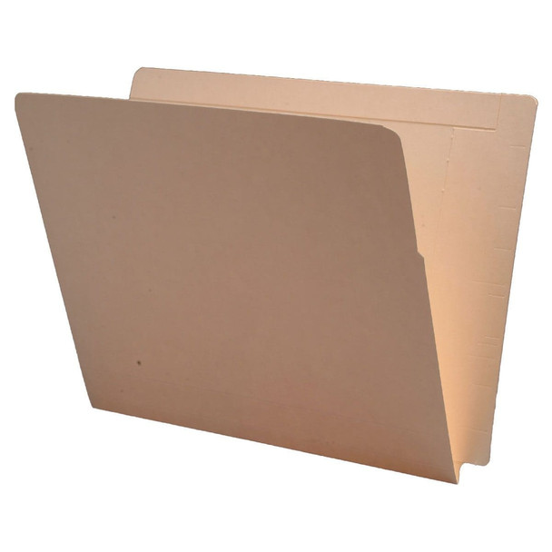 Manila letter size reinforced top and end tab folder. 14 pt manila stock. Packaged 50/250