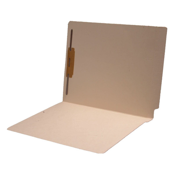 Manila letter size reinforced end tab folder with 2" bonded fastener on inside back. 11 pt cutless/watershed manila stock. Packaged 50/250 - S-09234 (S-09234)