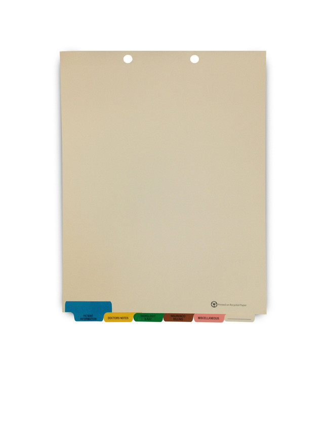 Medical Arts Press Match Chiropractic Medical Chart Index Dividers 6