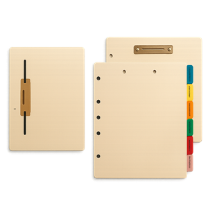 Binder index dividers with colored Mylar tabs