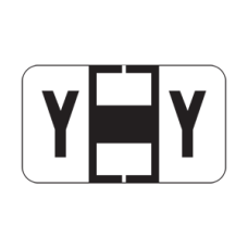 POS Alphabetic Labels - 2000 Series (Sheets for binder) - Letter -  Y- Black - 240 Labels Per Pack