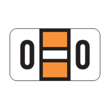POS Alphabetic Labels - 2000 Series (Sheets for binder) - Letter -  O- Orange - 240 Labels Per Pack