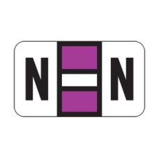 POS Alphabetic Labels - 2000 Series (Sheets for binder) - Letter -  N- Purple - 240 Labels Per Pack