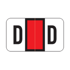 POS Alphabetic Labels - 2000 Series (Sheets for binder) - Letter -  D- Red - 240 Labels Per Pack