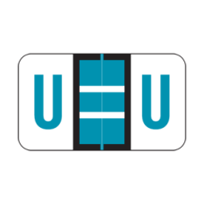 POS Alphabetic Labels - 3400 Series (Rolls) U- Blue