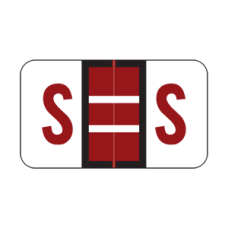 POS Alphabetic Labels - 3400 Series (Rolls) S- Brown