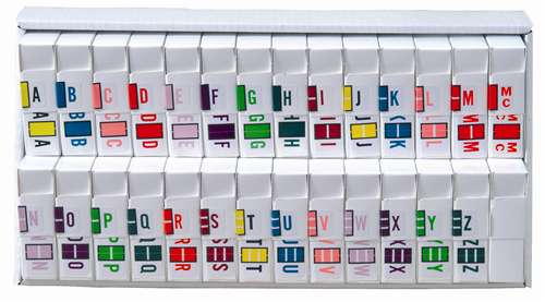 POS Alphabetic Labels - 3400 Series (Rolls) A-Z Set with tray