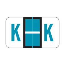POS Alphabetic Labels - 3400 Series (Rolls) K- Blue