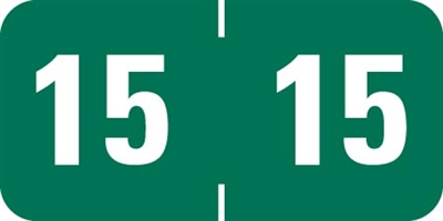 Profile Yearband Label (Rolls of 500) - 2015 - Dk. Green - PFYV Series - Vinyl