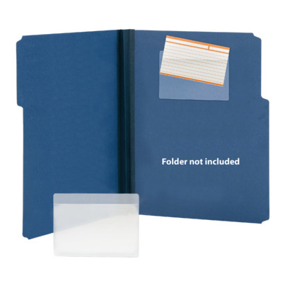 Poly Pocket - Self Adhesive - Index Card Size - 3-1/2" W x 5" H - 100/Box