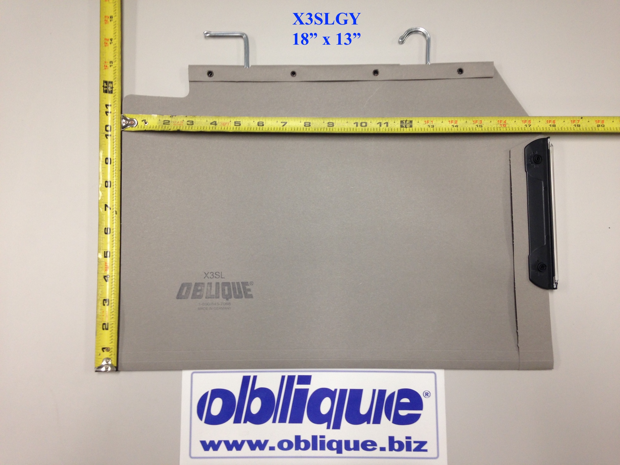 Oblique Oversized Hanging Compartment - X3SL - Color Gray - Box of 25