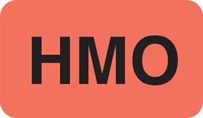"HMO" Label - Fl. Red - 1 1/2" x 7/8" - Box of 250
