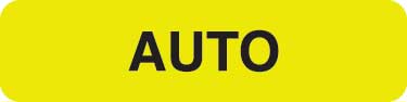"Auto" Label - Fl. Yellow - 1-1/4" x 5/16" - 500/Box