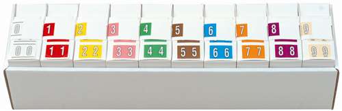Kardex Numeric Label - PSF-138 Series (Rolls) - 0-9 Set with tray