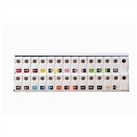Kardex Labels "A-Z" Alpha Set;  Tray included - Roll of 500 of each letter
