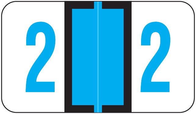 JETER Numeric Label - 6190 Series (Rolls) - 2 - Blue