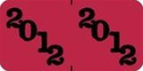 2012 JETER Yearband Label - Red -  3/4" H x 1-1/2" W - 500/Roll