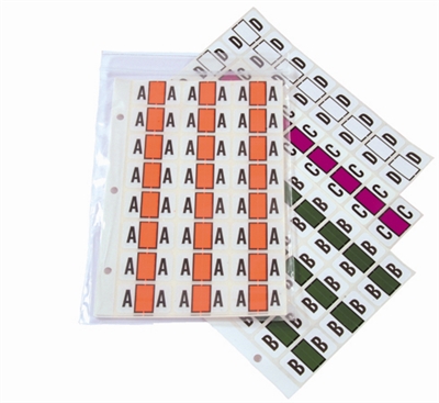 JETER Alphabetic Labels - 5800 Series (Binder Refill) A-Z Full Set