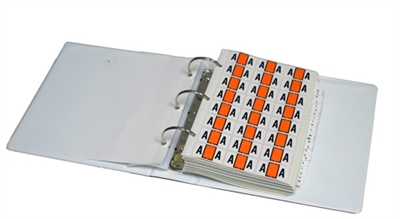 JETER Alphabetic Labels - 5800 Series (Sheets for Binder; 240 Labels Total) A-Z Full Set with Binder - 3,120 Assorted Labels