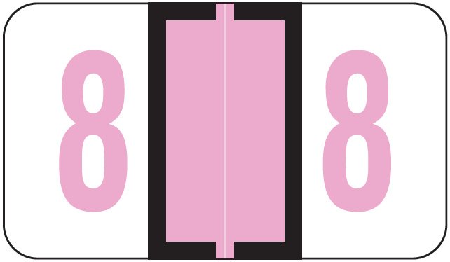 JETER Numeric Label - 6190 Series (Rolls) - 8 - Lilac