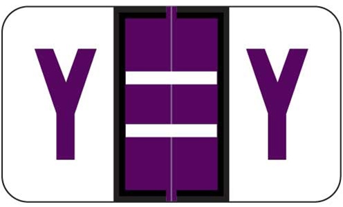 JETER Alphabetic Label - 5100 Series (Rolls) Y - Purple