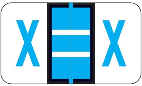 JETER Alphabetic Label - 5100 Series (Rolls) X - Blue