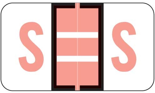 JETER Alphabetic Label - 5100 Series (Rolls) S - Pink