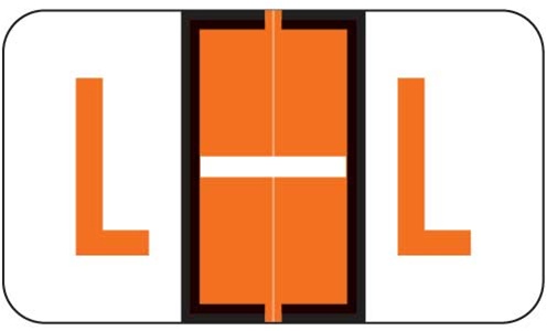 JETER Alphabetic Label - 5100 Series (Rolls) L - Orange