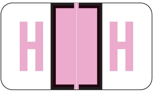 JETER Alphabetic Label - 5100 Series (Rolls) H - Pink
