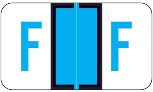 JETER Alphabetic Label - 5100 Series (Rolls) F - Blue