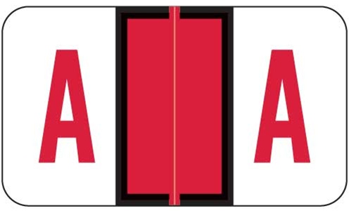 JETER Alphabetic Label - 5100 Series (Rolls) A - Red