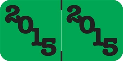 Jeter Yearband Label - JPYM Series (Rolls) - 2015 - Green - Laminated