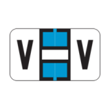 JETER Alphabetic Labels - 2800 Series (Rolls) V- Lt. Blue