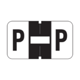 JETER Alphabetic Labels - 2800 Series (Rolls) P- Black