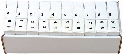 JETER Numeric Label - 4500 Series (Rolls) - 0-9 Set with tray